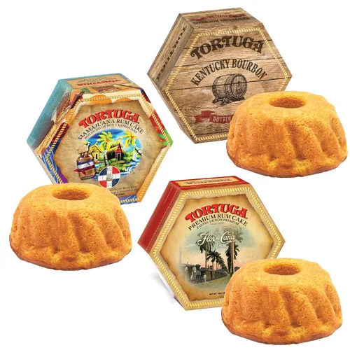 Vista 9 de TORTUGA Southern Trio Paquete de regalo – Whisky Tennessee, Borbon Kentucky y pastel de manzana Moonshine – Mini pasteles de 3 – 4 onzas – El regalo