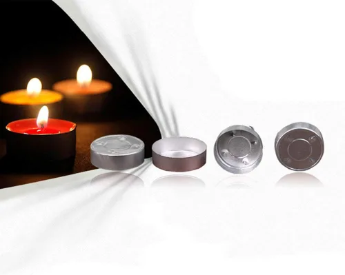 Vista 7 de SUPVOX 200 piezas de aluminio para té, latas de luz de té, envases vacíos para fabricación de velas (plateado)