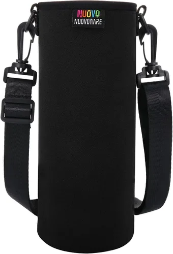 Vista 22 de Nuovoware Soporte para botella de agua con correa, 20-40 oz, negro carbón Negro (Charcoal Black)