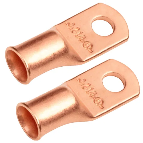 Vista 148 de SELTERM - 5 terminales de anillo resistentes para cable de batería, calibre 1/0 AWG, pernos de 1/2 pulgadas, terminales de calibre 0, ojales