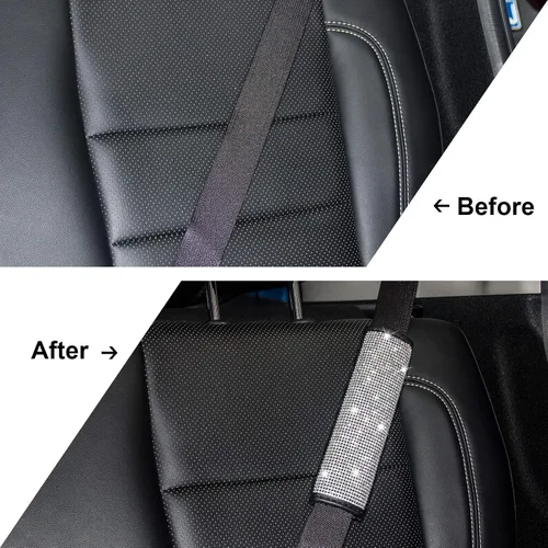 Vista 3 de Almohadillas de hombro para cinturón de seguridad, funda para cinturón de seguridad, fundas de cinturón de seguridad de automóvil de cristal