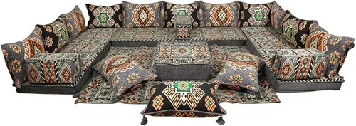 Vista 61 de arabicsofa Cojines Majlis de piso tradicionales: asientos modulares Diwan seccionales