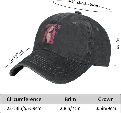 Vista 5 de Karol Singer G Hat Adjustable Baseball Cap Hat Men Women Vintage Washed Distressed Twill Cotton Golf Dad Hat Unconstructed Classic Polo Style Unisex