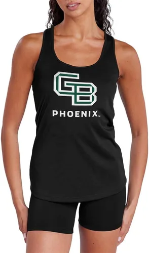 Vista 20 de Camiseta deportiva sin mangas oficial de NCAA Collegiate para mujer, con espalda cruzada, colección con logotipo primario