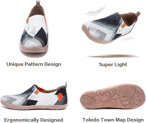 Vista 7 de UIN Zapatos de viaje con diseño artístico para hombre, mocasines informales, elegantes, ligeros, cómodos, a la moda