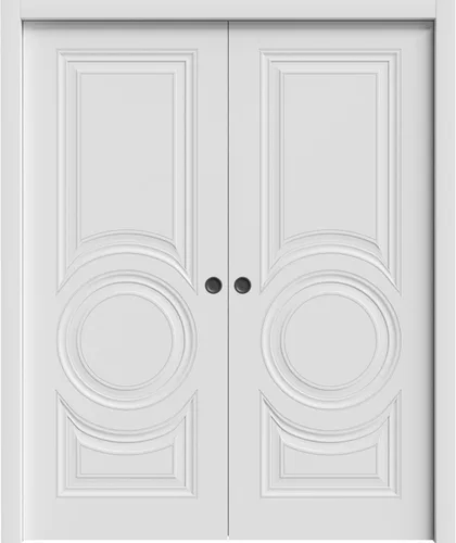 Vista 5 de SARTODOORS Puerta interior de 18 x 80 pulgadas Base 7801 blanca Manija de marco de panel regular individual Puertas de baño y dormitorio