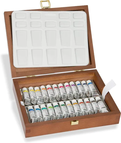 Vista 10 de Schmincke - Caja de color HORADAM® AQUARELL, surtido básico, tubos de 12 x 0.2 fl oz, 74112097, caja de metal, juego de pintura, mejores acuarelas