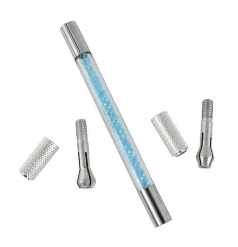 Vista 2 de Xiaoyu 3 En 1 Cristal Multifunción Manual Tatuaje Maquillaje Permanente Ceja Pluma Microblading Pen - Azul