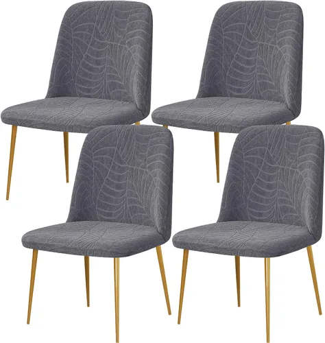 Vista 15 de Gollense Fundas de silla con respaldo curvado para comedor, fundas modernas de mediados de siglo, protector de asiento de silla semicírculo
