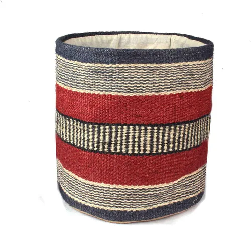Vista 13 de Cesta de Maceta de Yute Resistente, Cesta Tejida Moderna, Maceta para Flores, Maceteros de Interior para Suelo, Cesta Organizadora de Almacenamiento