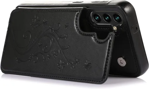 Vista 6 de Asuwish Funda de teléfono para Samsung Galaxy A14 5G con protector de pantalla de vidrio templado, tarjetero con soporte para tarjetero, soporte