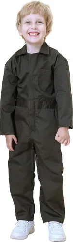 Vista 4 de TopTie Mono para niños mecánico de Navidad, Halloween, traje de vuelo, traje de mecánico
