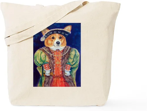 Vista 11 de CafePress Corgi King Tote Bag Bolsa de lona natural, bolsa de compras reutilizable