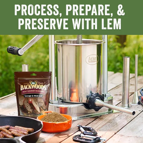 Vista 6 de LEM Productos Condimento Backwoods para salchichas y pastel de carne, ideal para caza silvestre y carne doméstica, temporada de hasta 24 libras