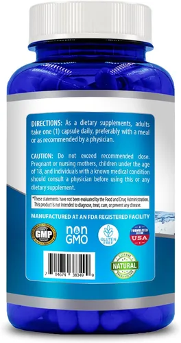 Vista 2 de Generic Vitamina natural nicotinamida con resveratrol 600 mg (vitamina B-3) 120 cápsulas vegetarianas sin gluten y sin OMG