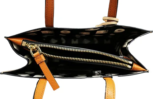 Vista 5 de Marc Jacobs M0016132 - Mini bolsa de mano con bloques de color para mujer, Almendra ahumada