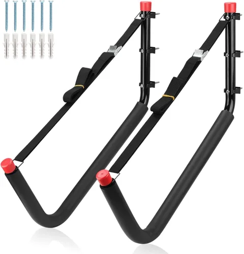 Vista 9 de Kayak Storage Racks, Wall Mount Garage Storage Hooks for Kayaks, SUP, Paddle Boards and Surfboards, Heavy Duty Hangers