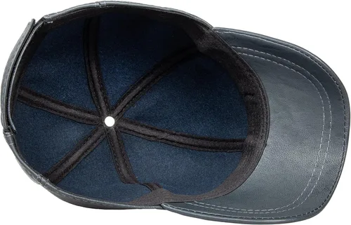 Vista 4 de Genuine Leather Unisex Baseball Cap