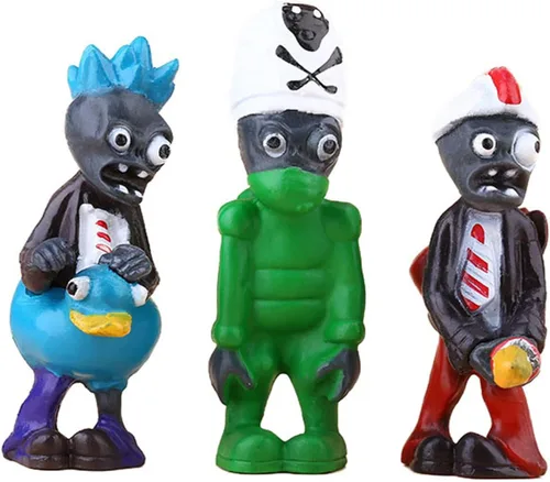 Vista 4 de JHESAO Juego de 17 juguetes de plantas PVZ, figuras de la serie Zombies PVZ, juguetes de PVC de felpa, gran regalo para niños y fanáticos
