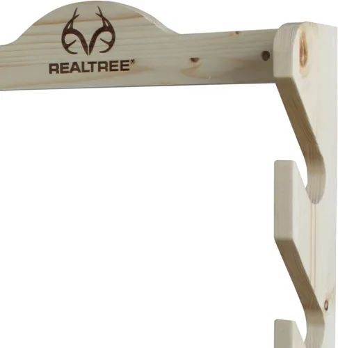 Vista 6 de Rush Creek Creations Realtree Xtra Camo - Estante de pared para 4 pistolas, sostiene rifles y escopetas de forma segura, ranuras acolchadas