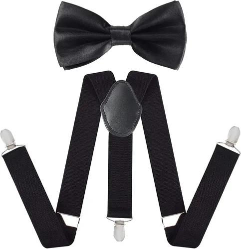 Vista 5 de Yewong Disfraz de gángster de Gatsby de los años 20 para hombre disfraz de anciano disfraz de abuelo conjunto de accesorios con sombrero de Newsboy