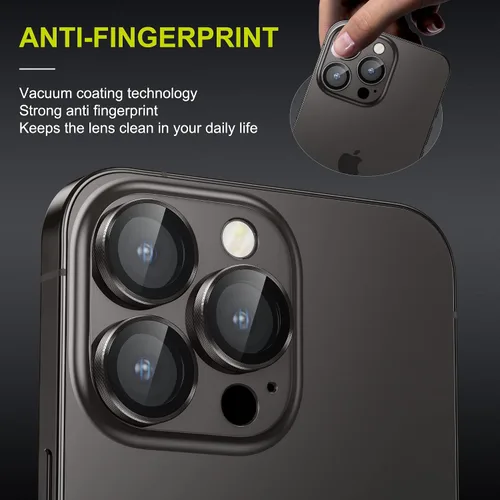 Vista 4 de WSKEN Protector de lente de cámara para iPhone 14 Pro/iPhone 14 Pro Max, [modo de disparo nocturno] Protector de pantalla de vidrio templado HD