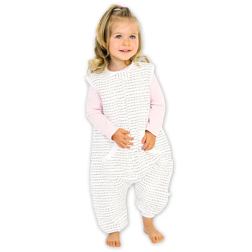 Vista 18 de Dreamsuit Saco de Dormir para Niños Pequeños con Pies – Saco de Dormir Caminante con Piernas, Rayón hecho de Bambú, Verano 0.8 TOG, Cremallera de 2