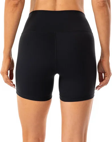 Vista 5 de Lavento - shorts para ciclismo, yoga, para mujer con sensación de segunda piel, cintura alta, ultrasuave, tiro de 56 pulgadas.