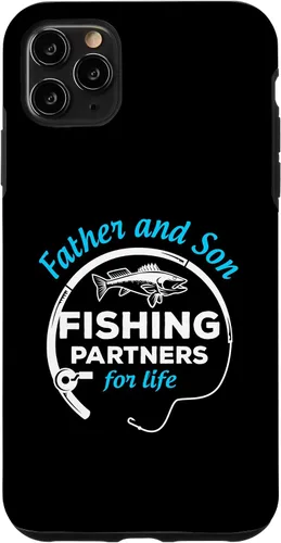 Vista 11 de iPhone 14 Padre e Hijo Pesca Compañeros para la Vida Caña de Pescar de Hielo Caso