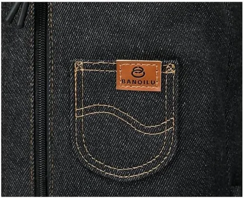 Vista 8 de Mochila de mezclilla vintage para mujer, bolso Y2k para mujer, bolsa de hombro de mezclilla, estética única, linda mochila para mujeres y hombres