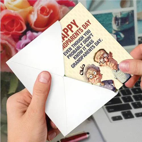 Vista 6 de NobleWorks Divertida tarjeta de felicitación del día de los abuelos con sobre de 5 x 7 pulgadas (1 tarjeta) tarjeta de conocimiento C10146GRG