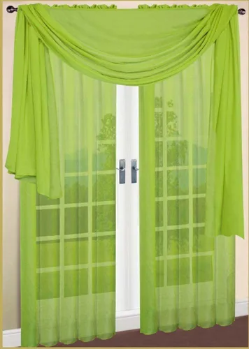 Vista 5 de Pañuelo Luxury Discount semitransparente para ventana, de color liso