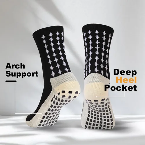 Vista 3 de wonhag Calcetines de fútbol para hombre antideslizantes 134 pares de almohadillas antideslizantes para fútbol, baloncesto, deportes con pinzas