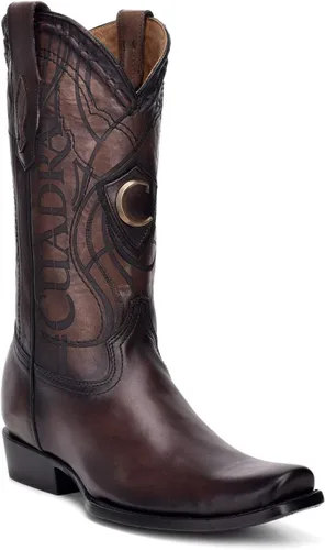 Vista 2 de Cuadra Botas occidentales para hombre en cuero genuino marrón, Metálico, marrón