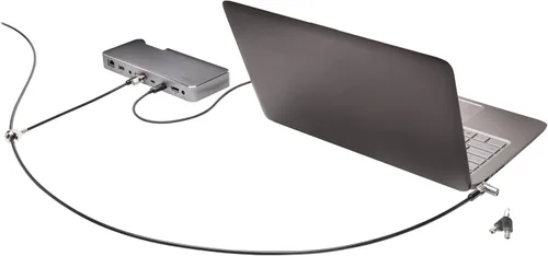 Vista 5 de Kensington MicroSaver 2.0 Candado de doble cable con llave para portátiles y otros dispositivos (K65048WW)