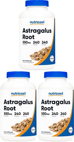 Vista 7 de Nutricost Cápsulas de astrágalo 550 mg, 240 cápsulas vegetarianas, sin