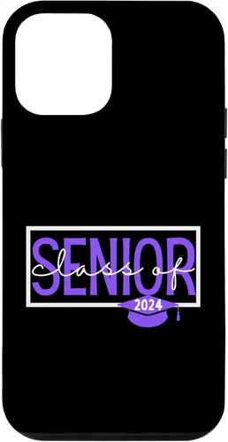 Vista 16 de iPhone 16 Seniors Class of 2024 Colors Purple and White Case
