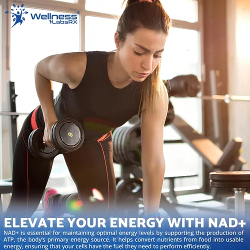 Vista 8 de Suplemento liposomal NAD+ - Cápsulas blandas NAD Nicotinamida Riboside Resveratrol - 2500mg Suplementos liposomales NAD para mujeres - Apoyo al