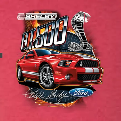 Vista 2 de Shelby GT500 Cobra - Camiseta oficial de Ford Motors Design Cars and Trucks para hombre