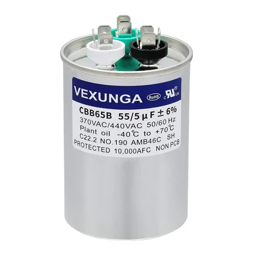 Vista 8 de VEXUNGA Capacitor Dual de Arranque Redondo A/C de 50/5 uF 50+5 MFD 370VAC o 440VAC CBB65 CBB65B Capacitores de Aire Acondicionado para Motor