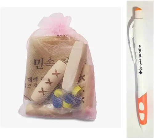 Vista 2 de Juego de mesa coreano Mini YUT Nori YUT Game Yoot Game Yutnori con bolígrafo SoltreeBundle