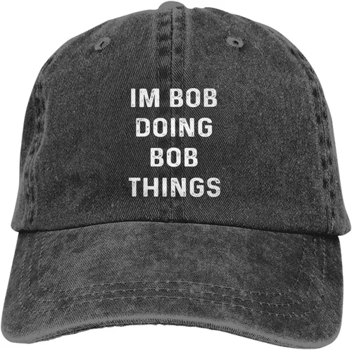 Vista 7 de Im Bob Doing Bob Things - Sombrero de camionero para hombre, sombrero de malla vintage para verano