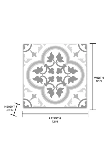 Vista 9 de FloorPops FP2953 Remy - Azulejos para suelo (pelar y pegar, color gris)