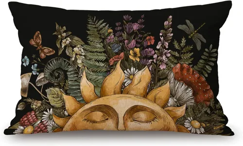Vista 8 de Solekla Fundas de almohada con puntos dálmatas de 12 x 20 pulgadas, funda de almohada lumbar decorativa para el hogar, funda de cojín de lino