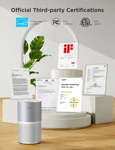Vista 5 de GoveeLife Purificadores de aire para el hogar, purificador de aire inteligente para habitaciones grandes con aplicación y control Alexa, cubre hasta