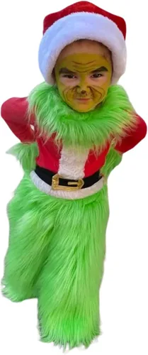 Vista 7 de Disfraz de Navidad para niños pequeños, disfraz de Navidad, conjunto de ropa de fiesta de cosplay de Papá Noel