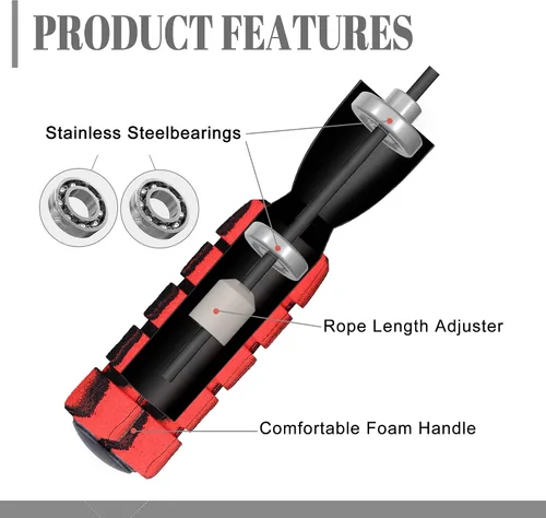 Vista 2 de Weighted Cordless Jump Rope, Adjustable Ropes Tangle-Free High Speed Skipping Rope For Fitness Workout Indoor Outdoor, Ropeless Bod Rope Great For