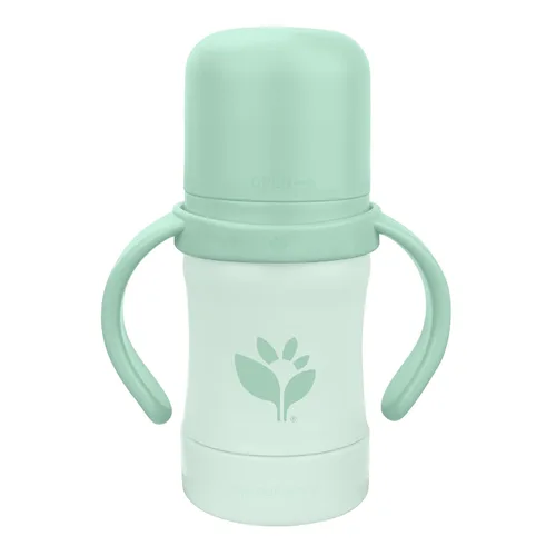 Vista 2 de Green Sprouts® Sprout Ware® Sip & Straw 6oz, 6mo+, plástico vegetal, silicona curada con platino, apto para lavavajillas, crece con el bebé, probado
