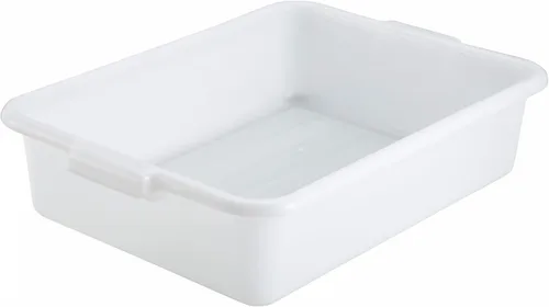 Vista 3 de Winco Bus Box Tina de Platos para Restaurantes, 5", Negro