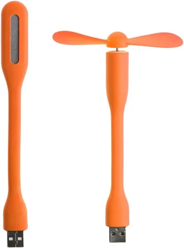 Vista 5 de Mini ventilador USB LED luz flexible flexible flexible ventilador de refrigeración con lámparas para banco de energía, computadora portátil